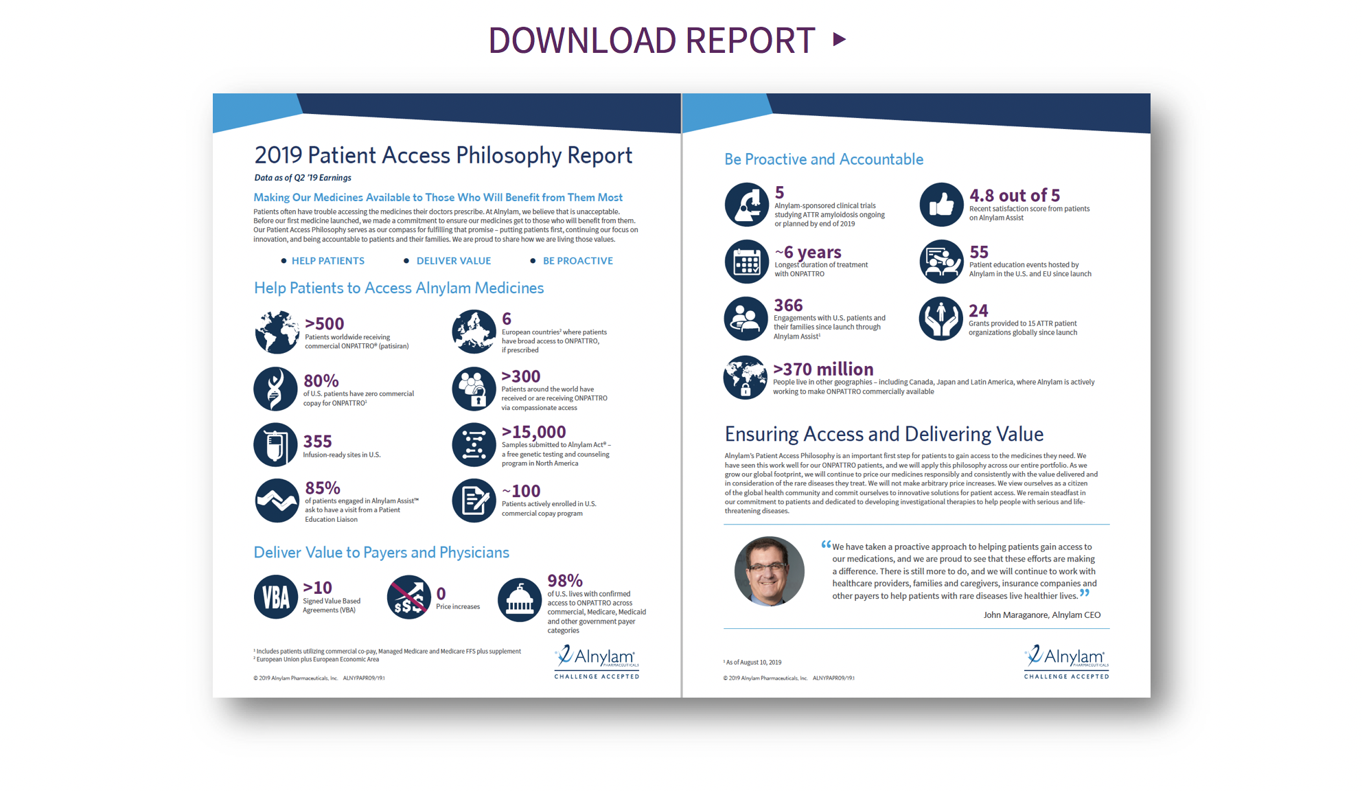 Alnylam 2019 Patient Access Philosophy Report Tumbnail